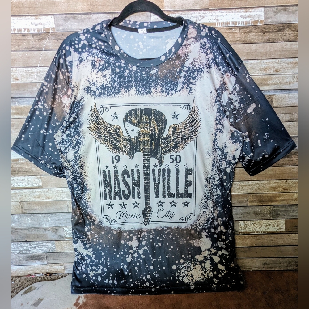 Nashville Tie Dye Gray Tee